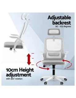 Artiss Headrest Adjustable Office Chair in Grey