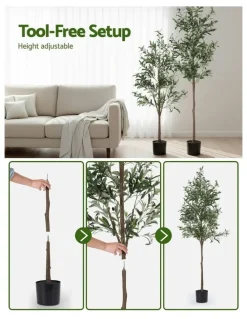 Artiss Indoor Decor Artificial Olive Tree 1.8m in Green