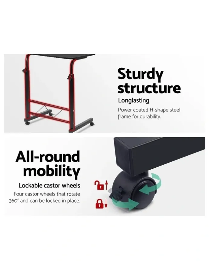 Artiss Laptop Desk Table Adjustable 60CM in Black