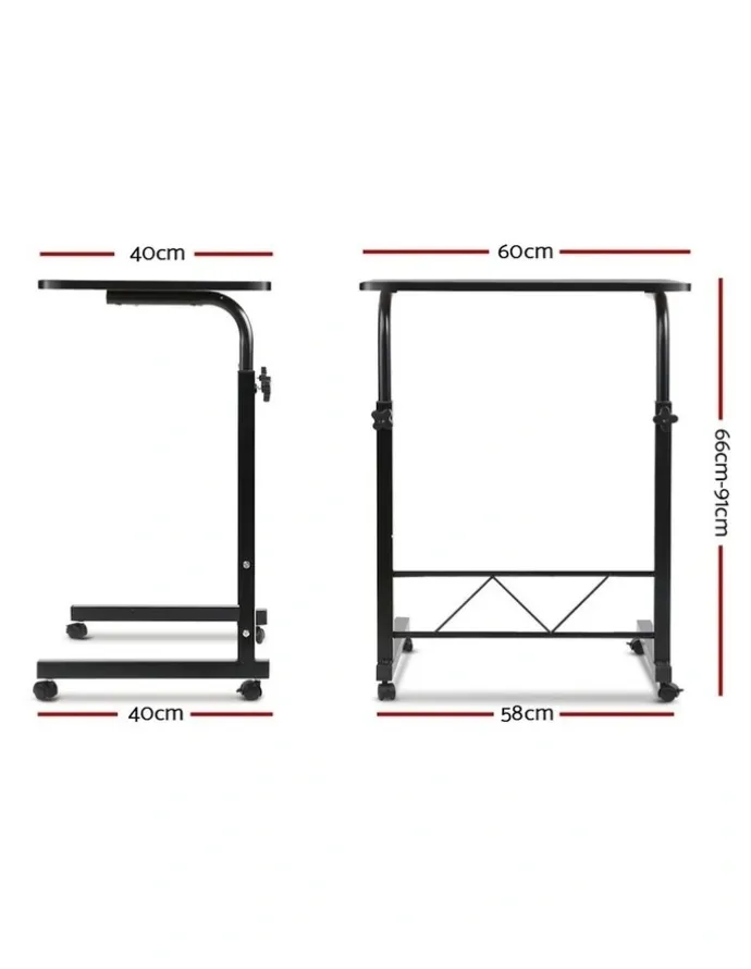 Artiss Laptop Desk Table Adjustable 60CM in Black