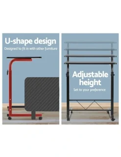 Artiss Laptop Desk Table Adjustable 60CM in Black
