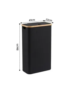 Artiss Laundry Basket With Removable Bag Foldable 60L in Black