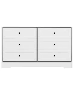 Artiss LEIF Chest of 6 Drawers in White