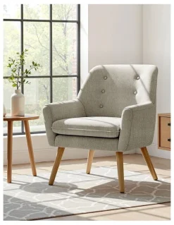 Artiss Linen Fabric Anne Armchair in Beige