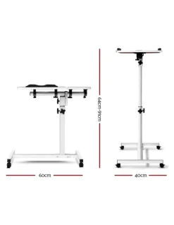 Artiss Mobile Laptop Adjustable Desk in White