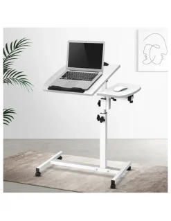 Artiss Mobile Laptop Adjustable Desk in White