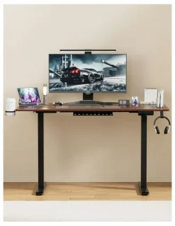 Artiss Motorised Dual Motor Electric Standing Desk 140cm in Walnut