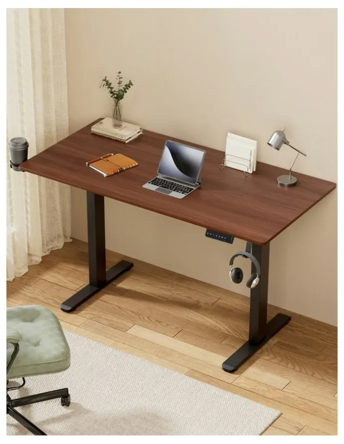 Artiss Motorised Dual Motor Electric Standing Desk 140cm in Walnut
