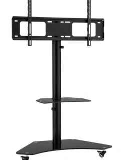 Artiss Mount Bracket Universal Adjustable Height with Wheels TV Stand 40-100 in Black