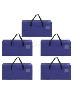 Artiss Moving Bags Heavy Duty Waterproof Backpack Straps Large Storage Totes 5 Pack in Blue
