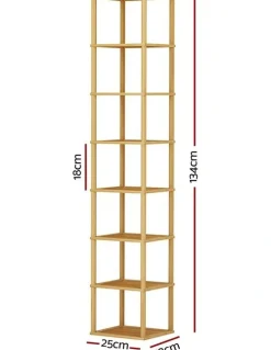 Artiss 8 Pair Shoe Stackable Rack Pine