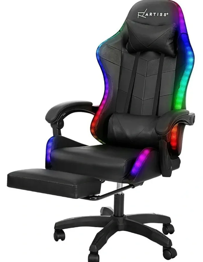 Artiss 6 Point Massage Gaming Office Chair in Black