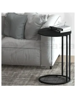 Artiss Round Side Table 40cm in Black