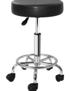 Artiss Salon Stool Round Swivel Chair in Black