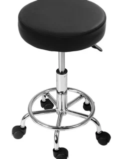 Artiss Salon Stool Round Swivel Chair in Black