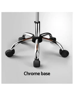 Artiss Salon Stool Swivel Backrest Chairs in Brown