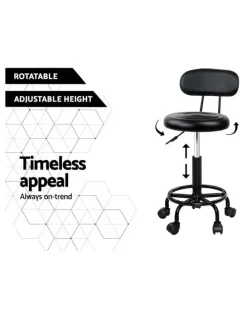 Artiss Salon Stool Swivel Chair x2 Backrest