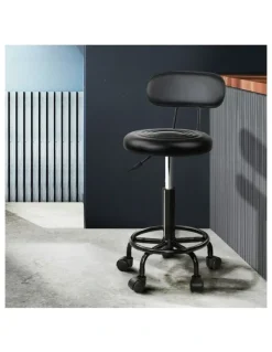 Artiss Salon Stool Swivel Chair x2 Backrest