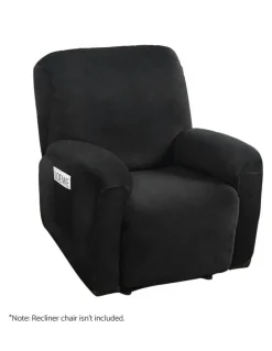 Artiss 1 Seater Velvet Recliner Chair Covers in Black