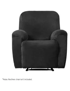 Artiss 1 Seater Velvet Recliner Chair Covers in Black