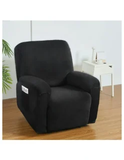 Artiss 1 Seater Velvet Recliner Chair Covers in Black