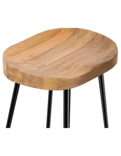 Artiss Set Of 2 Wooden Backless Bar Stools