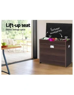 Artiss Shoe Rack Cabinet 3-tier 15 Pairs Walnut
