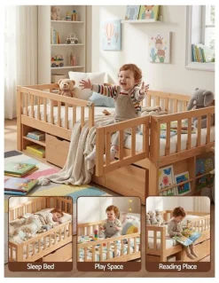 Artiss Single Bed Frame with 3 Storage Drawer in Beige