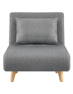 Artiss Sofa Bed Convertible Couch Recliner Lounge Chair Linen in Grey