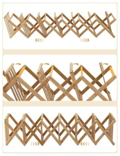 Artiss 7 Tier Bamboo Foldable Shoe Rack in Beige