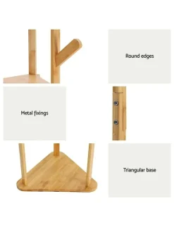 Artiss Tree Shelf Clothes Rack 165CM Bamboo