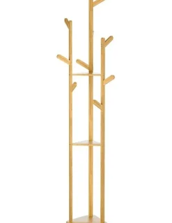 Artiss Tree Shelf Clothes Rack 165CM Bamboo