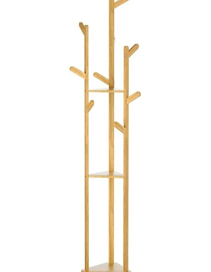Artiss Tree Shelf Clothes Rack 165CM Bamboo