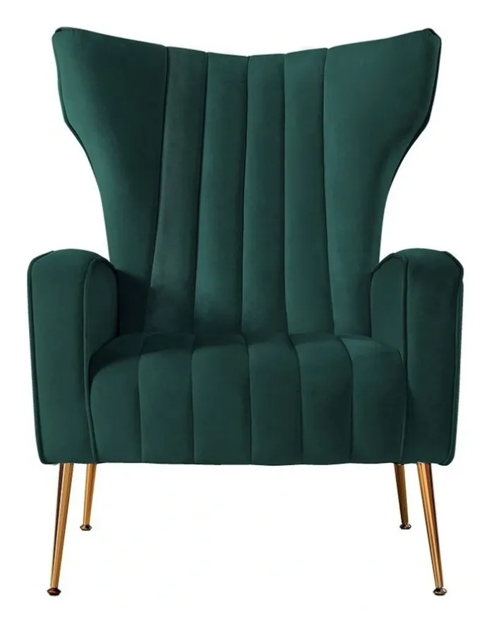 Artiss Velvet Kate Armchair in Green