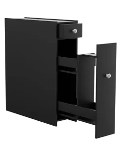Artiss Wooden Bathroom Storage Cabinet in Black