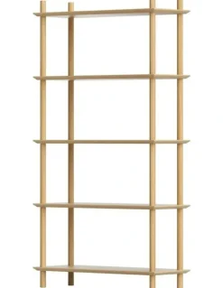 Artiss Wooden Storage Bookshelf 5 Tiers Bookcase Display Shelves Stand Rack in Pine