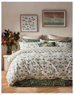 Artists of Ampilatwatja Bush Flowers Cotton Quilt Cover Set by Latoya Ngwarraye Petrick
