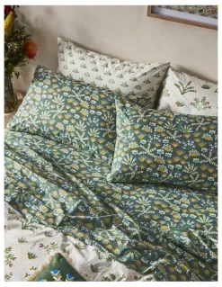 Artists of Ampilatwatja Desert Flowers Cotton Sheet Set by Jessie Ngwarraye