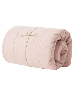 Aura Home Evie Organic Stonewash Coverlet in Blush Pink