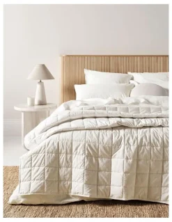 Aura Home Evie Organic Stonewash Coverlet in White