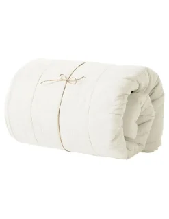 Aura Home Evie Organic Stonewash Coverlet in White