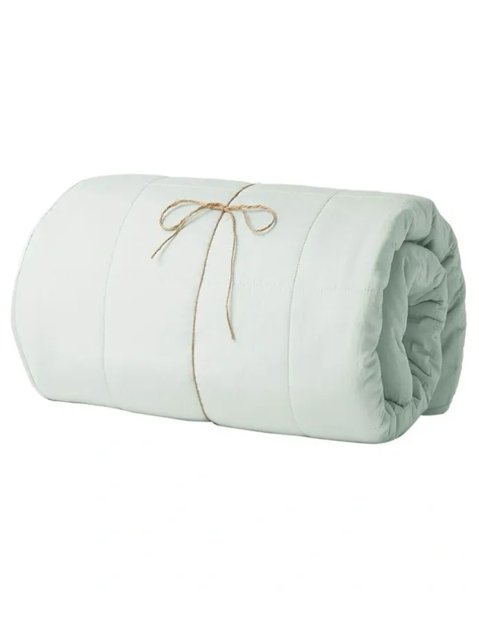 Aura Home Evie Organic Stonewash Coverlet in Mist