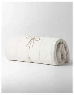 Aura Home Halo Organic Coverlet in White Sand
