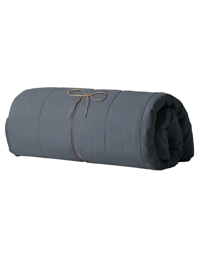 Aura Home Halo Organic Coverlet in Steel