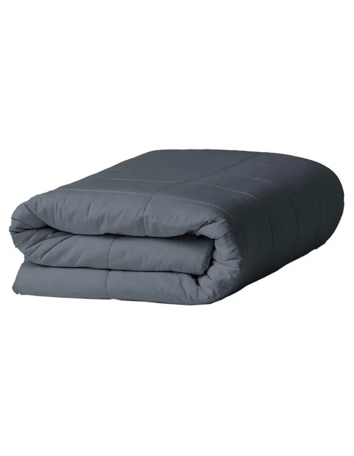 Aura Home Halo Organic Coverlet in Steel