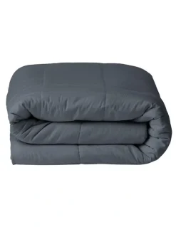 Aura Home Halo Organic Coverlet in Steel