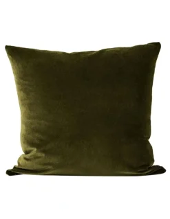 Aura Home Luxury Velvet Cushion in Khaki