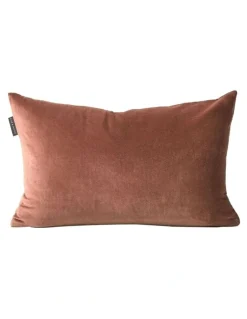 Aura Home Luxury Velvet Rectangle Cushion in Clove