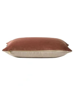 Aura Home Luxury Velvet Rectangle Cushion in Clove