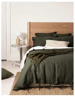 Aura Home Maison Vintage Bed Linen Collection in Forest